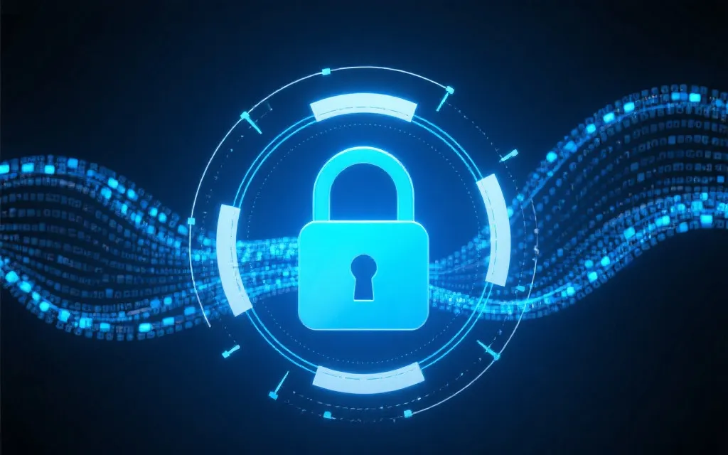 数据安全与合规保障抽象插画